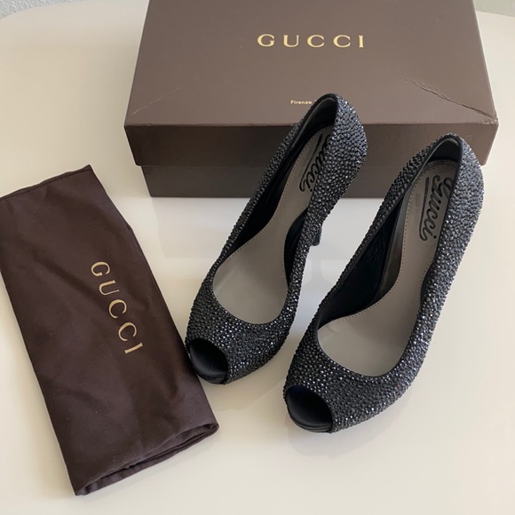 Gucci Black Etoile Sofia High Heel Platform. - Picture 5 of 13